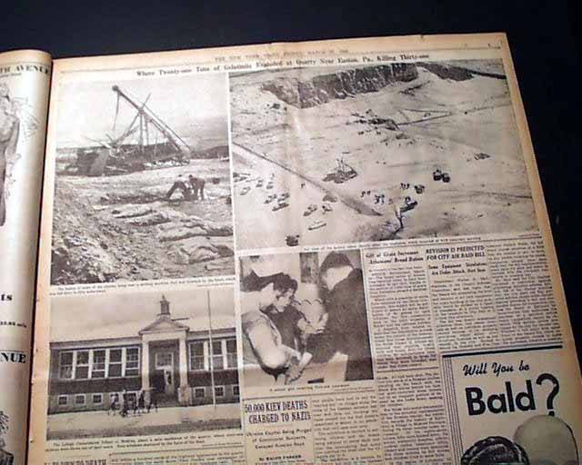 Lehigh Portland Cement Co.... Limestone quarry explosion