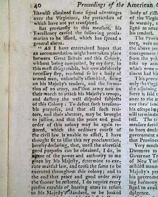 Lord Dunmore's Proclamation on Negro troops... - RareNewspapers.com