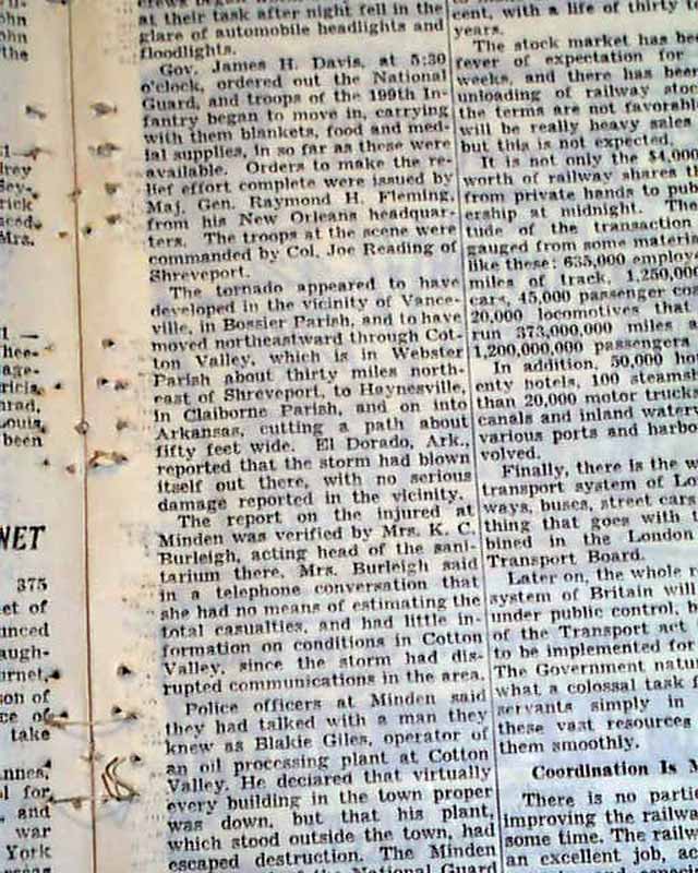 Cotton Valley, Louisiana tornado disaster...