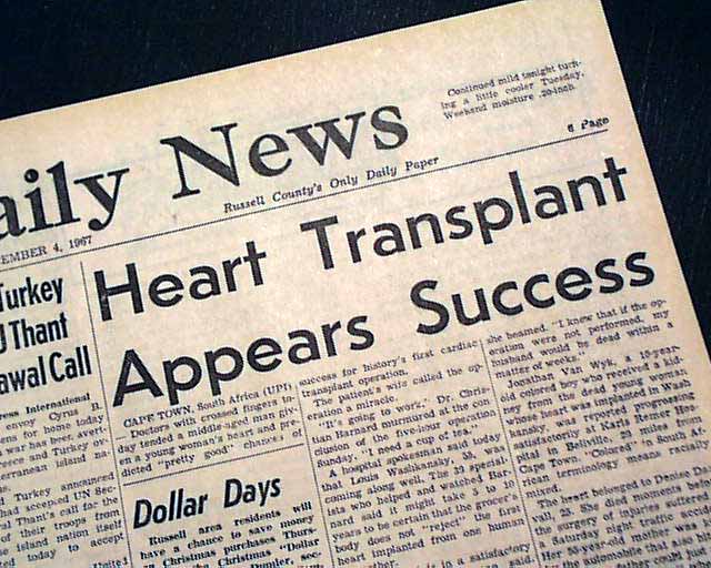 Image result for first human heart transplant performed in 1967