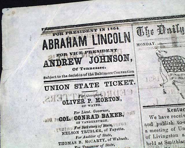 "Lincoln For President" advertisement...