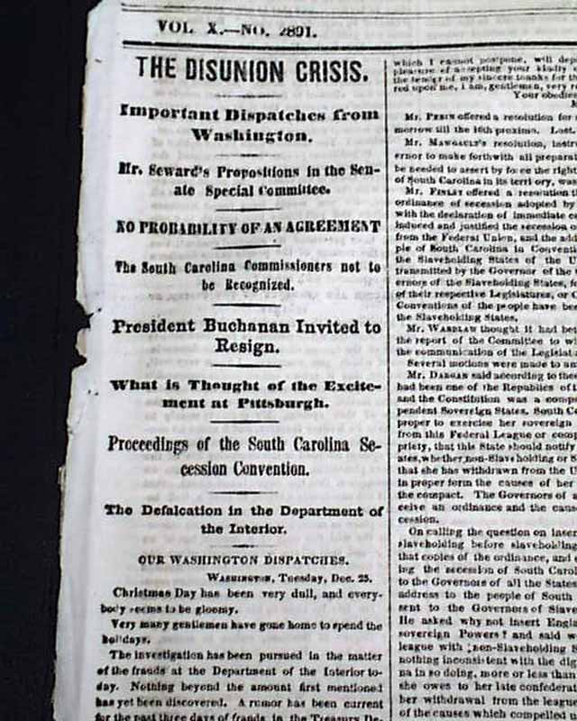 Events leading to the Civil War...