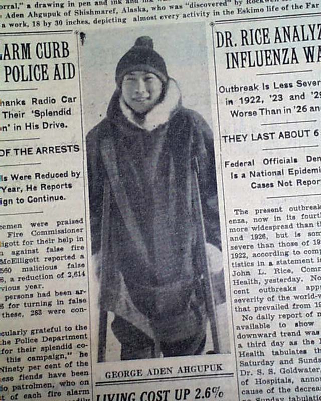 Eskimo artist George Aden Ahgupuk discovered....