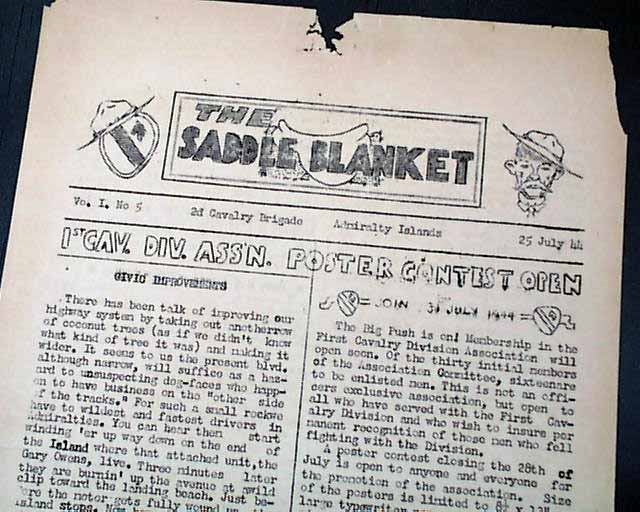 World War II military newspaper from the South Pacific...