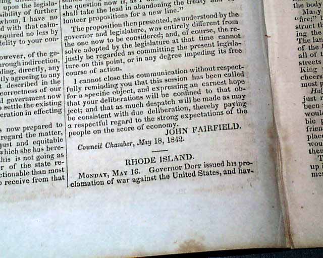 The actual "rebellion" in the Dorr Rebellion...