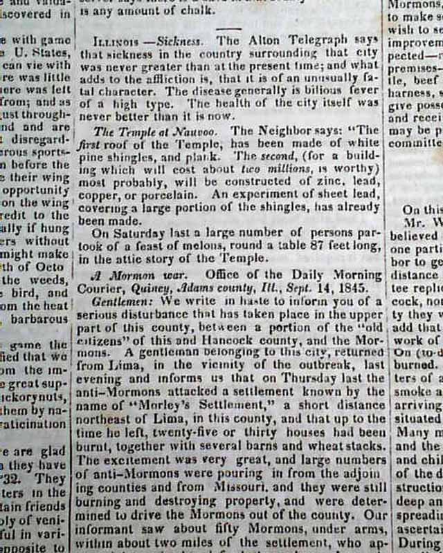 Quite lengthy on the Mormon War...
