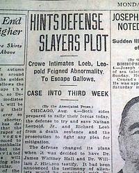 Leopold - Loeb case...  Bobby Franks murder...