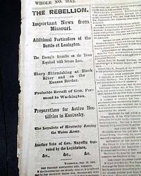 Civil War action in Missouri...   Loyalists in Kentucky...