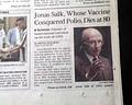 Jonas Salk death... Polio vaccine discoverer... - Image 1