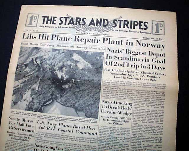 War news in this military newspaper from the middle of World War II...