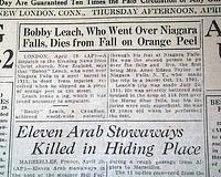 Daredevil Bobby Leach.. Niagara Falls fame...