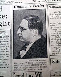 1926 Chicago gangland murder...