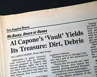 1986 "The Mystery of Al Capone’s Vaults" debacle...