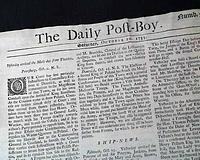 An early 1733 London newspaper...