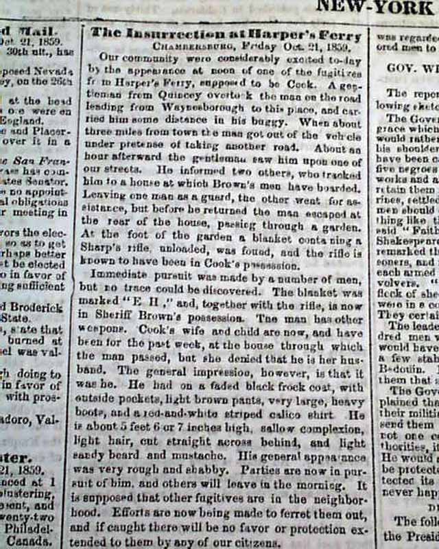 Harper's Ferry raid...   The slave trade...   Journey across the country...
