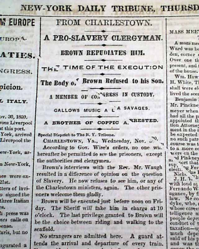 Preparing for John Brown's execution...