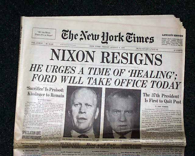 Nixon resigns the Presidency...