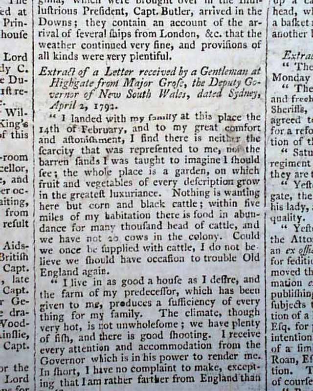 Botany Bay is a garden... The guillotine described...