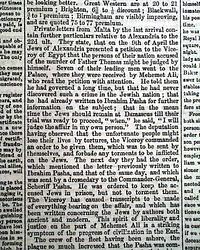 The Damascus Affair - the disappearance of Father Thomas...