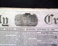 Pre-Civil War newspaper from New Orleans... - Image 1