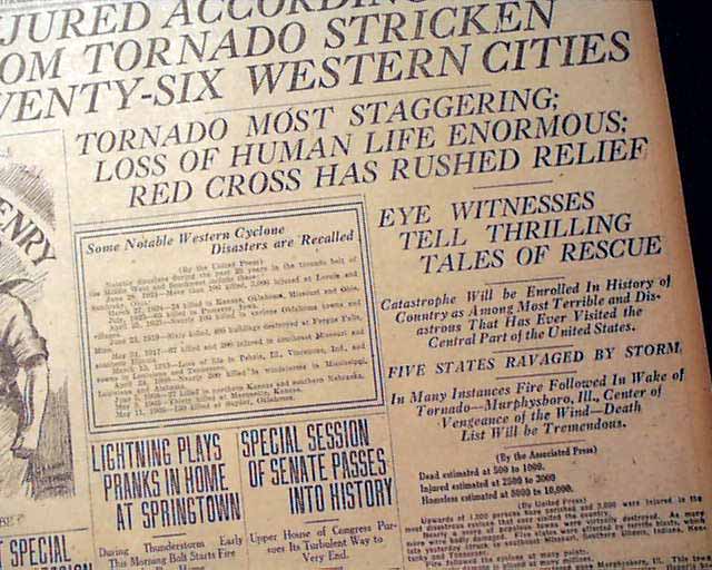 Great Tri-State Tornado of 1925... - RareNewspapers.com