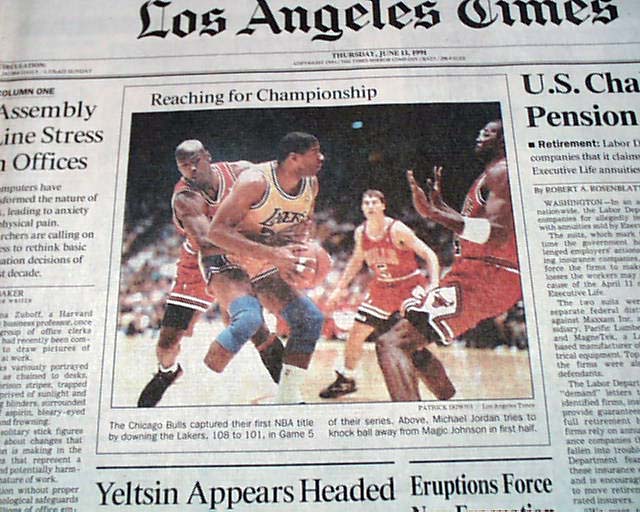 NBA Championship Winners From 1991 To 2000: Michael Jordan And