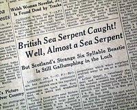Loch Ness monster mystery in 1934....