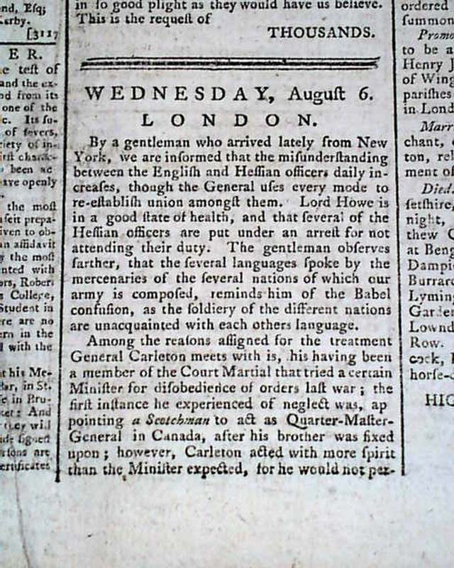 Proclamation by John Burgoyne...