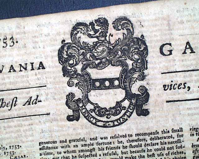 Printed by Benjamin Franklin...