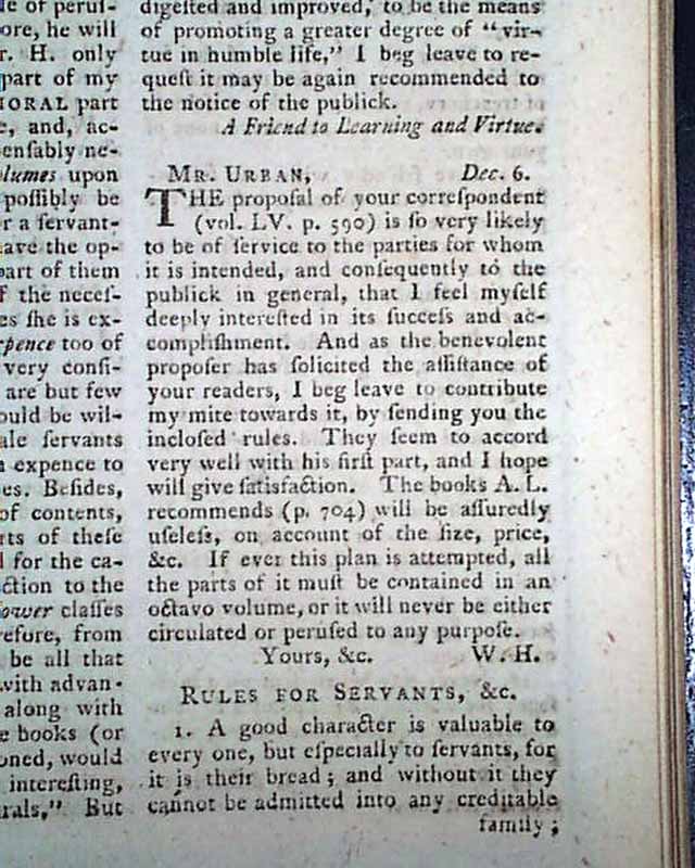 Botany Bay... Rules for servants... Indian skirmishes in America