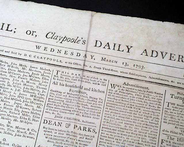 During Washington's administration...