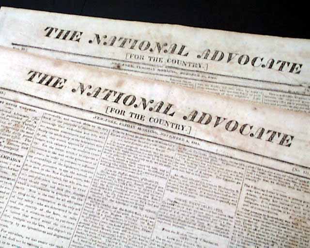 Damaged lot from the War of 1812...  Published by Naphtali Phillips, a prominent Jewish-American of the era...