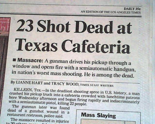 Luby's mass shooting... Killeen, Texas...