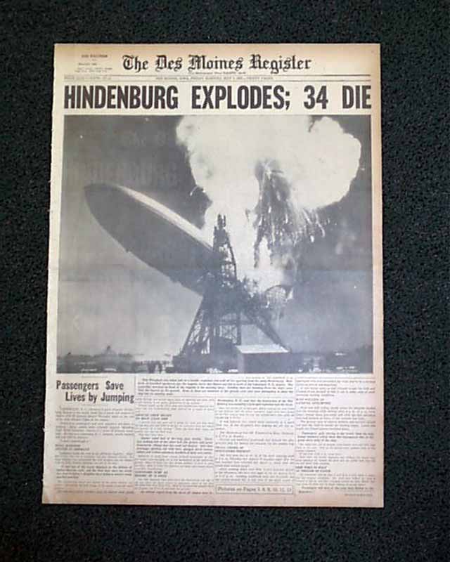 One of the finest Hindenburg issues to be had... - RareNewspapers.com