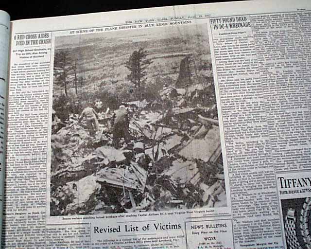 1947 Hillsboro, Virginia airliner crash... - RareNewspapers.com