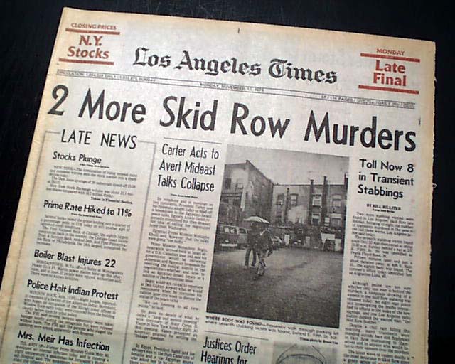 Skid Row murders Los Angeles RareNewspapers