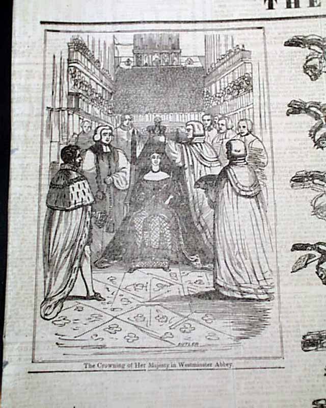 Unusually graphic issue on the coronation of Queen Victoria...