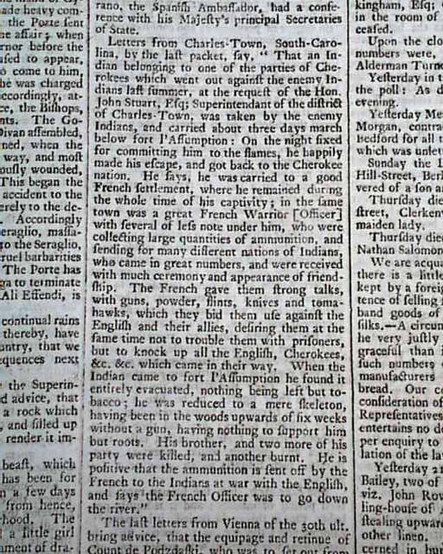 How an Indian was treated by the French...