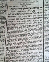 Famous "telegraph" baseball game...