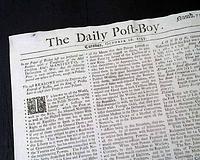 An early 1733 London newspaper...