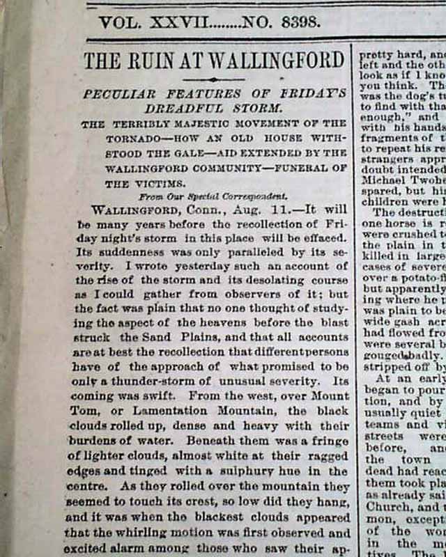 1878 Wallingford, Connecticut F4 tornado...