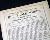 1850 Magazine by the famed Charles Dicken...