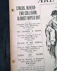 1918 Hammond Circus Train Wreck...