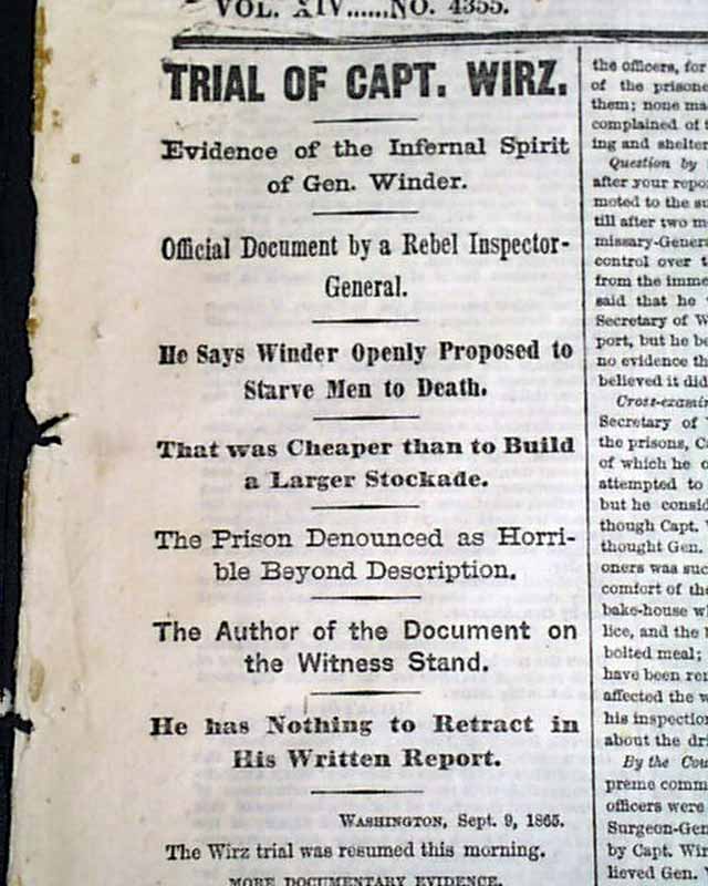 Horrible conditions of the Andersonville Prison...