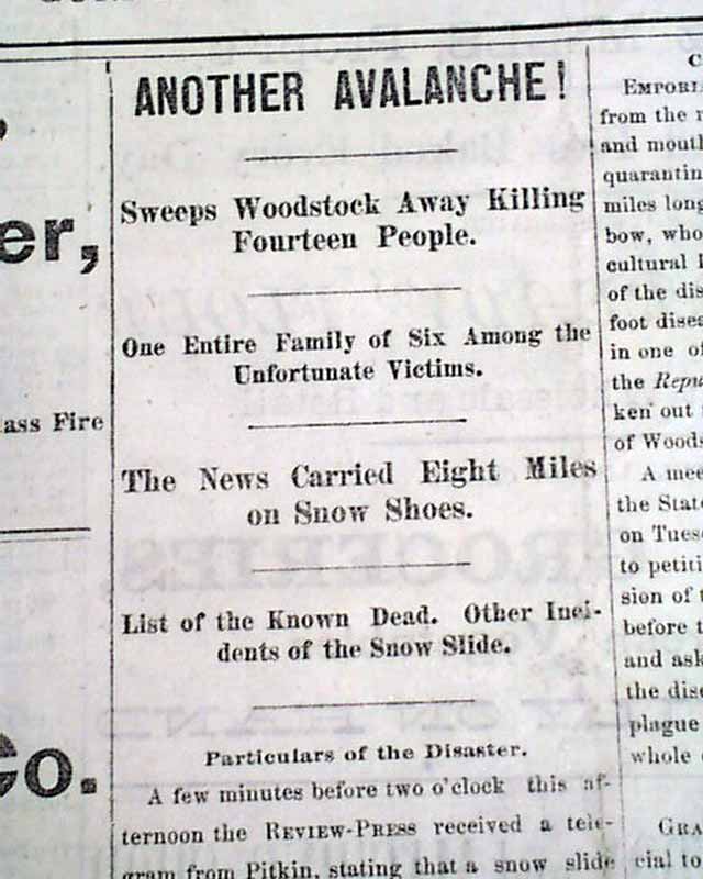 From the Old West... Avalanche !...