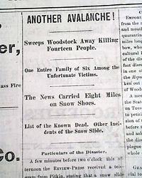 From the Old West... Avalanche !...