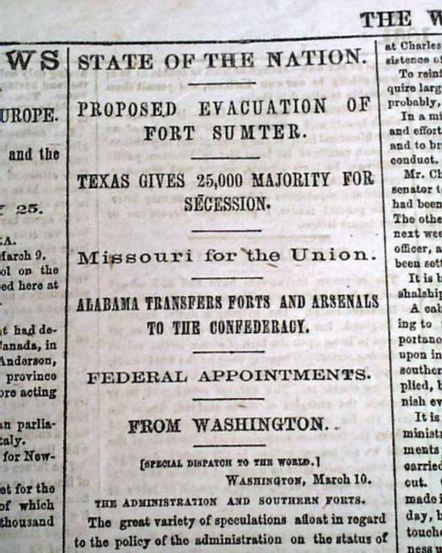 Preparing for the outbreak of the Civil War...