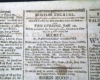 Edgar Allan Poe Parents Theatre Ad In 1806...