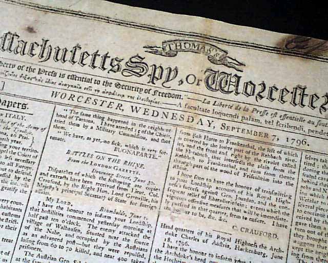 By the famed Isaiah Thomas in 1795...