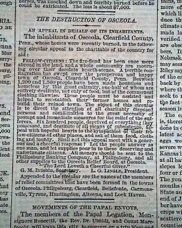 Osceola Mills, Pennsylvania fire disaster...